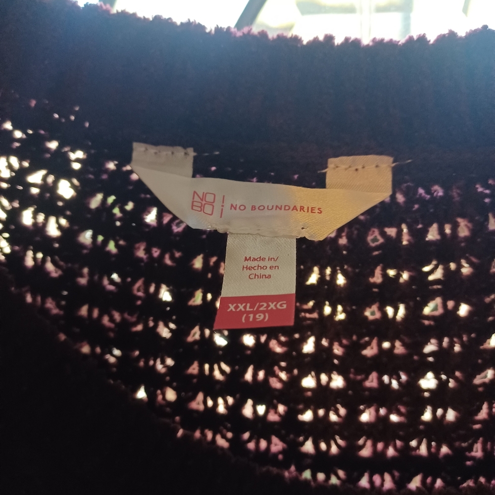Women's NEW No boundries Purple Knit Sweater 25x 26 1/2 - Picture 2 of 4